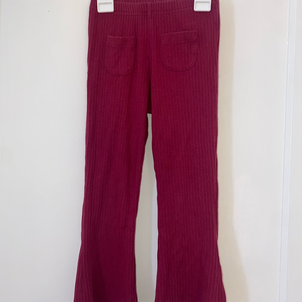 Wonder Nation Ribbed Burgundy Toddler Pants